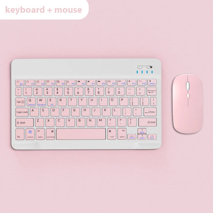 R.E.D. Shopping Bluetooth keyboard and mouse set for iPad, tablet, Android, and Windows devices, with sleek black design