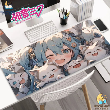 Hatsune Miku XXL Gaming Desk Mat – Anime Mouse Pad, Non-Slip