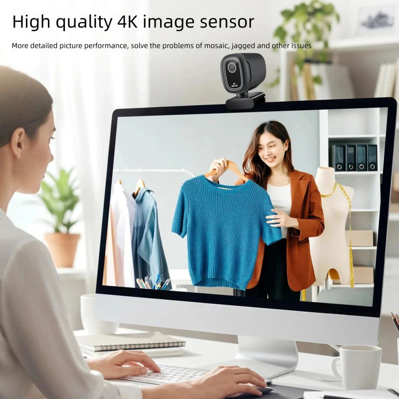 4K Webcam with Microphone & Autofocus – 1080P/2K USB Web Camera for PC, Live Streaming & Online Meetings