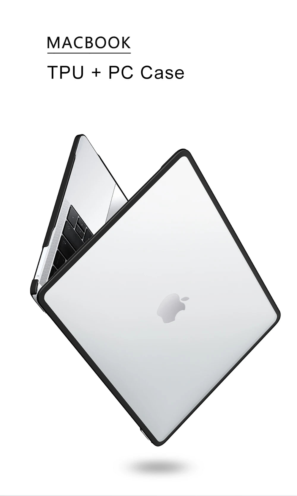 Soft TPU+PC MacBook Case – Pro 16/14/13, Air 15/13, M1–M5 (2019–2025)