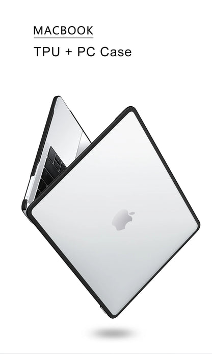 Soft TPU+PC MacBook Case – Pro 16/14/13, Air 15/13, M1–M5 (2019–2025)
