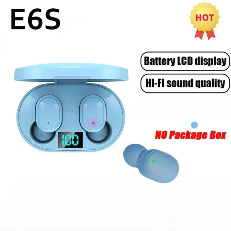 E6S TWS Wireless Bluetooth Earphones - Noise Cancelling with Microphone