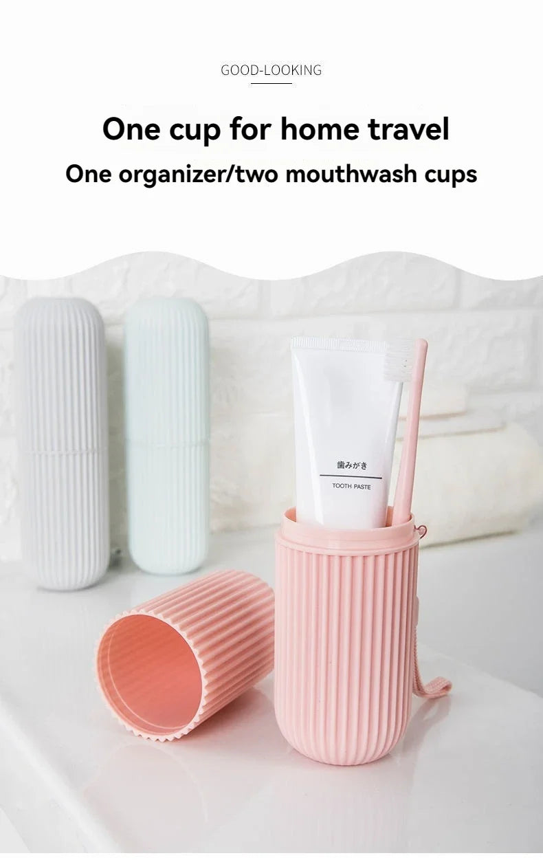 Portable Toothbrush & Toothpaste Holder Case – Travel & Camping Storage Box