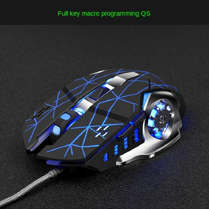 YTOM Viper Q5 Wired Gaming Mouse – 6 Buttons, 4-Grade DPI 1200–3200, Ambidextrous, CE Certified