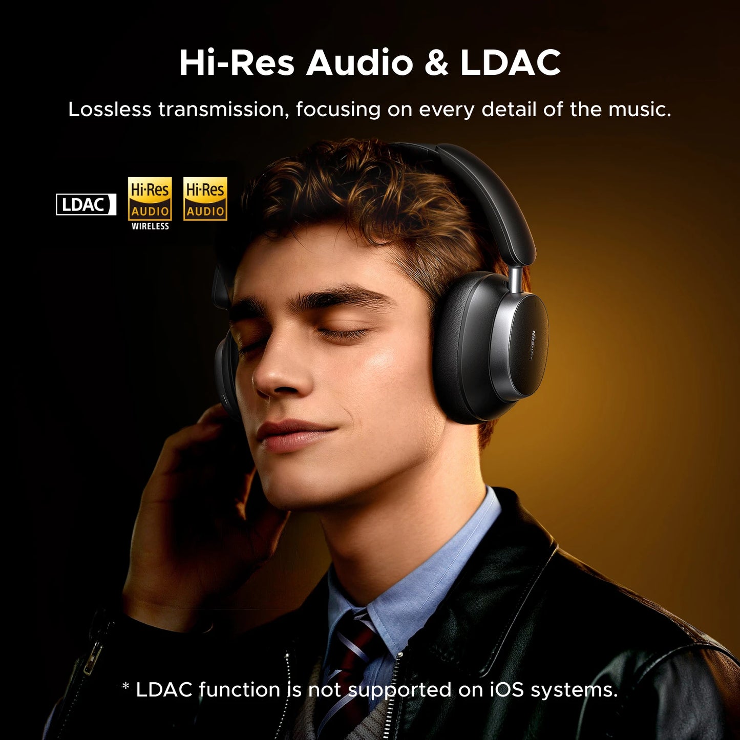 UGREEN Studio Pro ANC Wireless Headphones – 48dB, LDAC, Bluetooth 6.0, 120Hrs, Hi-Res
