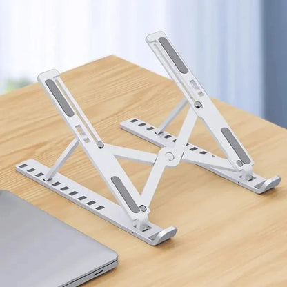 Aluminum Alloy Foldable Laptop Stand – Adjustable, Non-Slip, Portable | MacBook & Tablet Holder