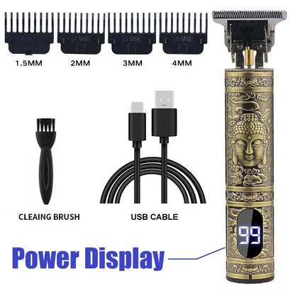 Cordless Professional Hair Clipper - USB Fast Charging, Precision Cutting
