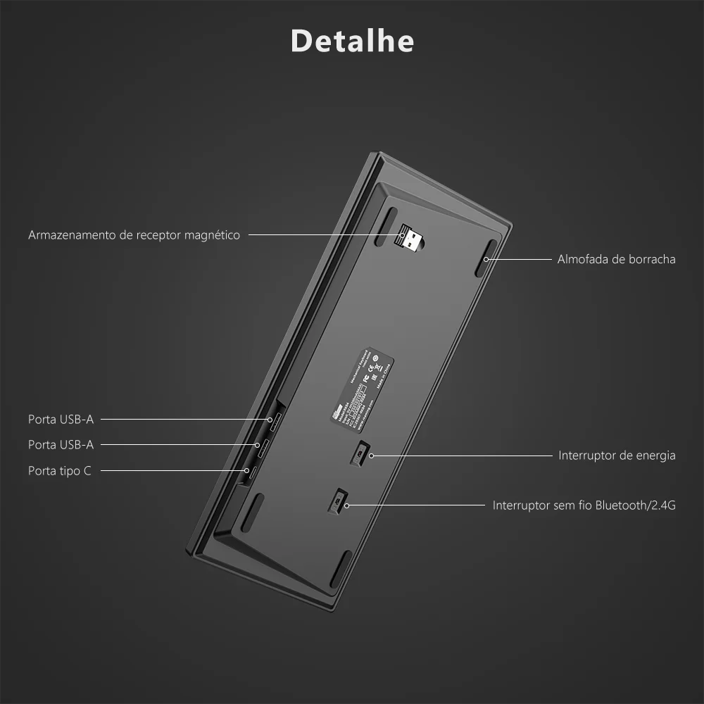 RK Royal Kludge RK84 Wireless Mechanical Keyboard – 84 Key, Hot-Swap, BT5.0/2.4G/USB-C, RGB