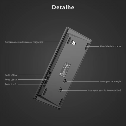 RK Royal Kludge RK84 Wireless Mechanical Keyboard – 84 Key, Hot-Swap, BT5.0/2.4G/USB-C, RGB