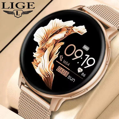 LIGE Bluetooth Smart Watch for Women – Custom Dial, Sport Fitness Tracker, iOS & Android (2026)