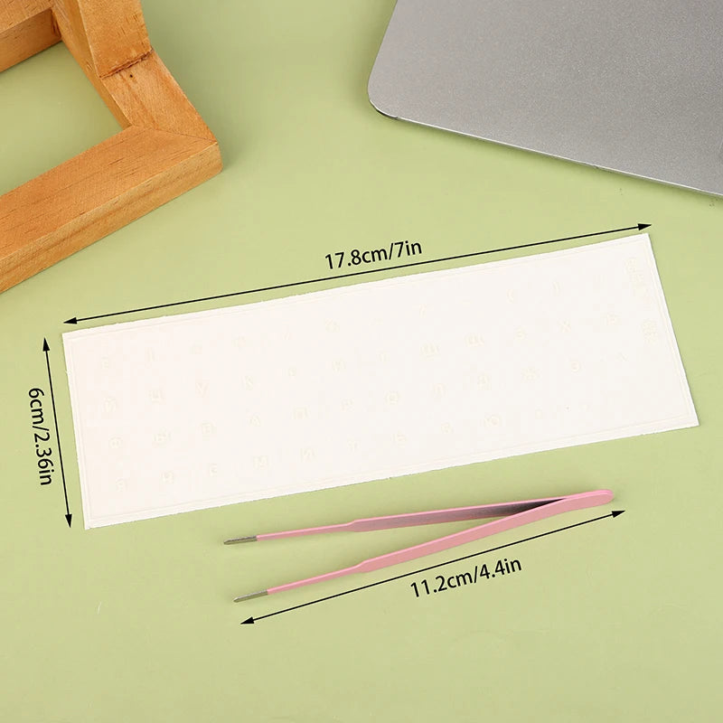 Russian language tear-off film keyboard sticker for laptops, universal side engraving design, R.E.D. Shopping computer accessory.