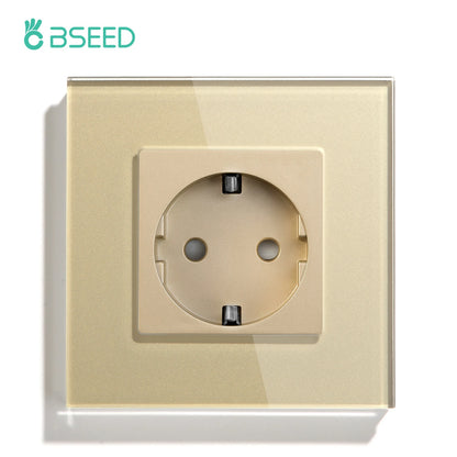 BSEED EU Wall Socket with USB-C Charging Port – Glass Panel 16A