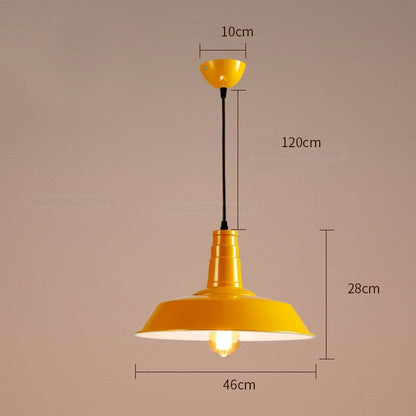 Nordic Industrial Retro Pendant Light – E27 Vintage Loft Bar Cafe Lamp