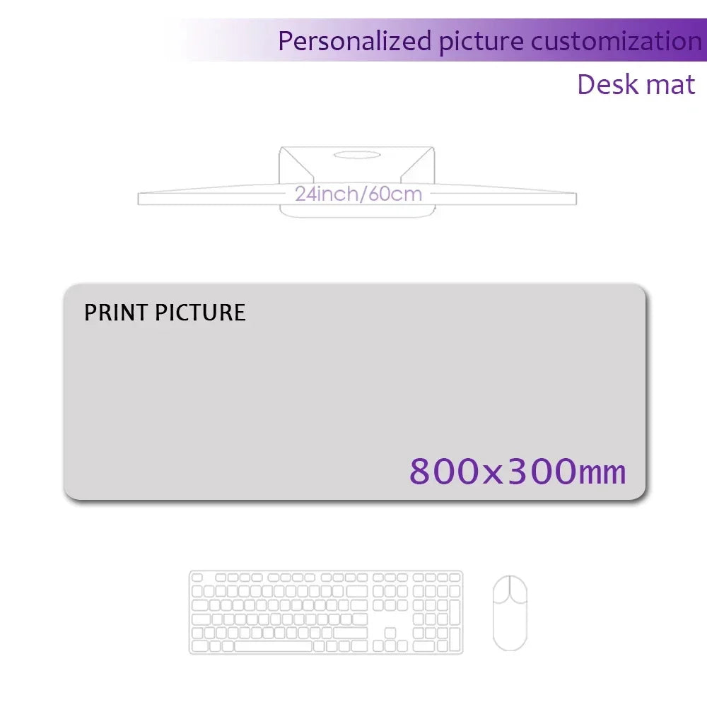 Custom XXL Gaming Mouse Pad | HD Print | Personalized Desk Mat | Anime Logo Office Keyboard Mat