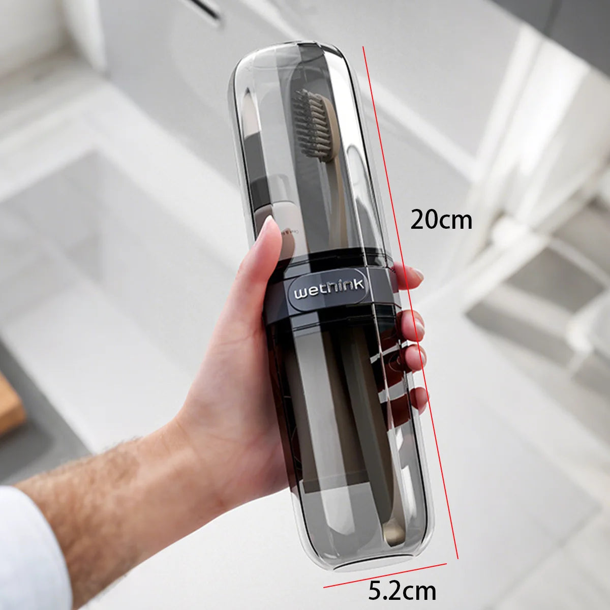 Portable Toothbrush & Toothpaste Holder Case – Travel & Camping Storage Box