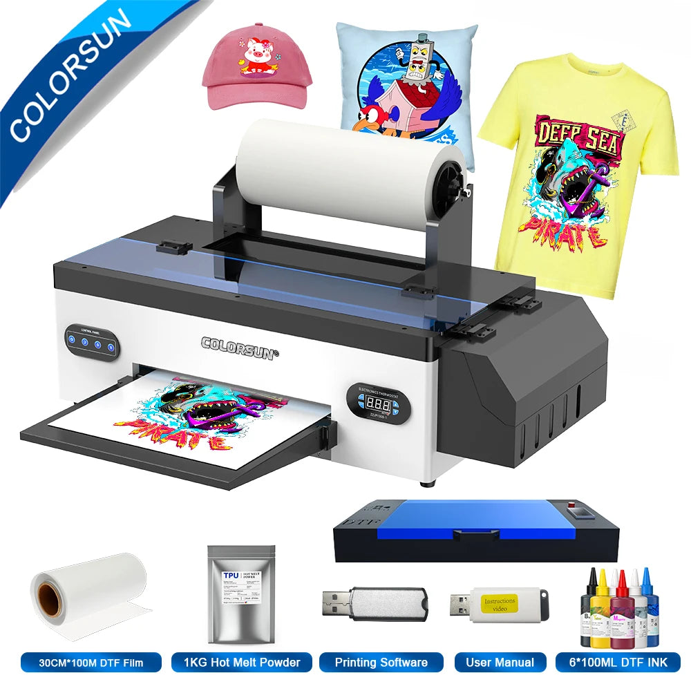 Colorsun A3 DTF Printer – Epson R1390 | Direct to Film | T-Shirt & Hoodie Printing