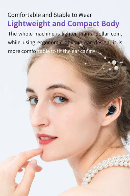 M10 Wireless Bluetooth TWS Sport Earbuds - Waterproof Music Headset for iPhone, Huawei, OPPO, Xiaomi