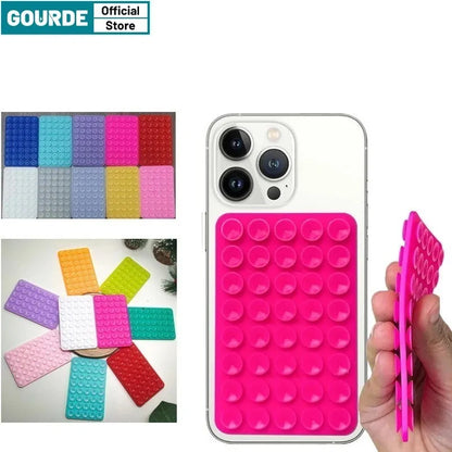 Silicone Suction Phone Case Mount – Reusable, Attaches to Any Surface, iPhone & Android
