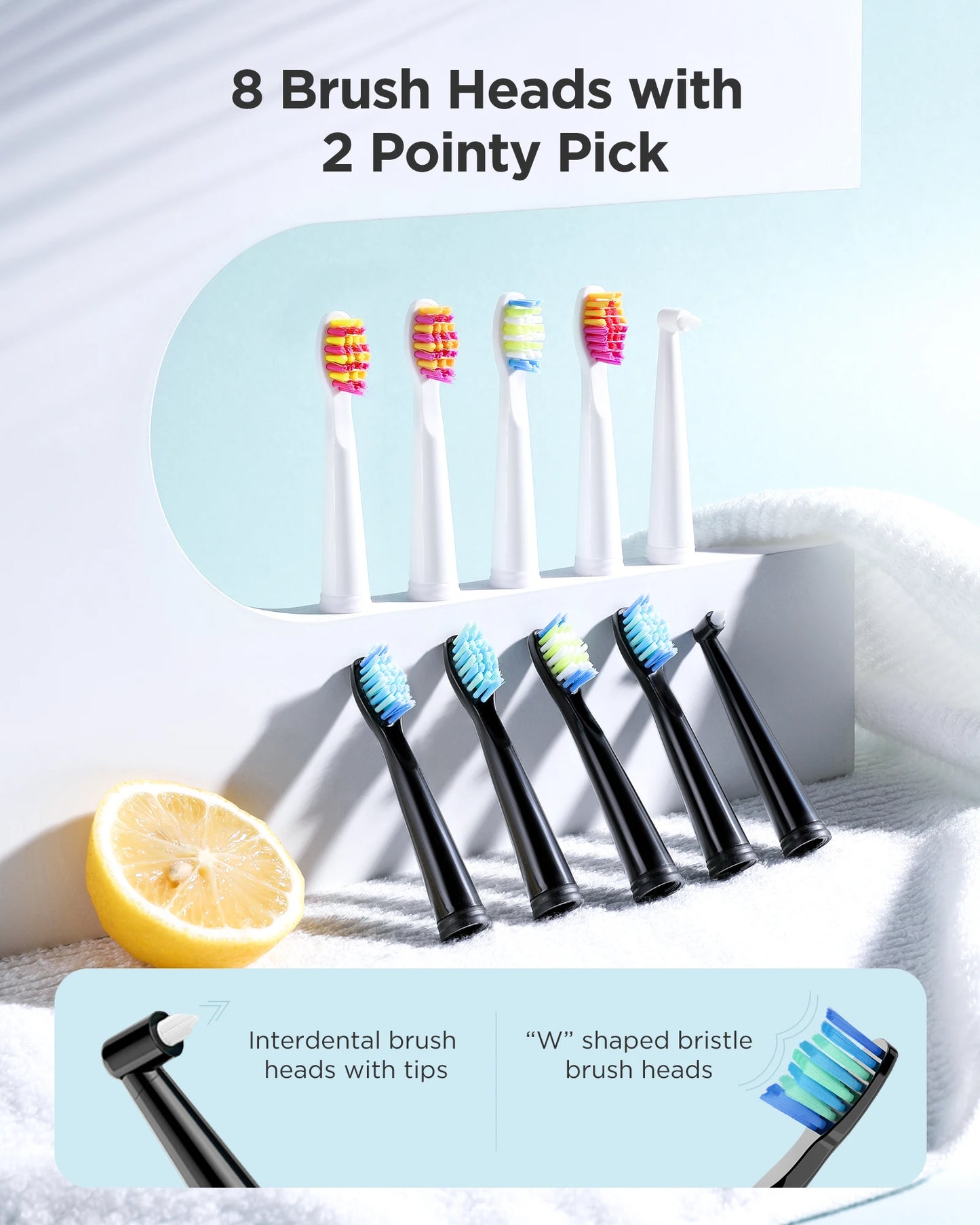 Fairywill FW-D7 Sonic Electric Toothbrush | 5 Modes | USB | Smart Timer | Travel Case
