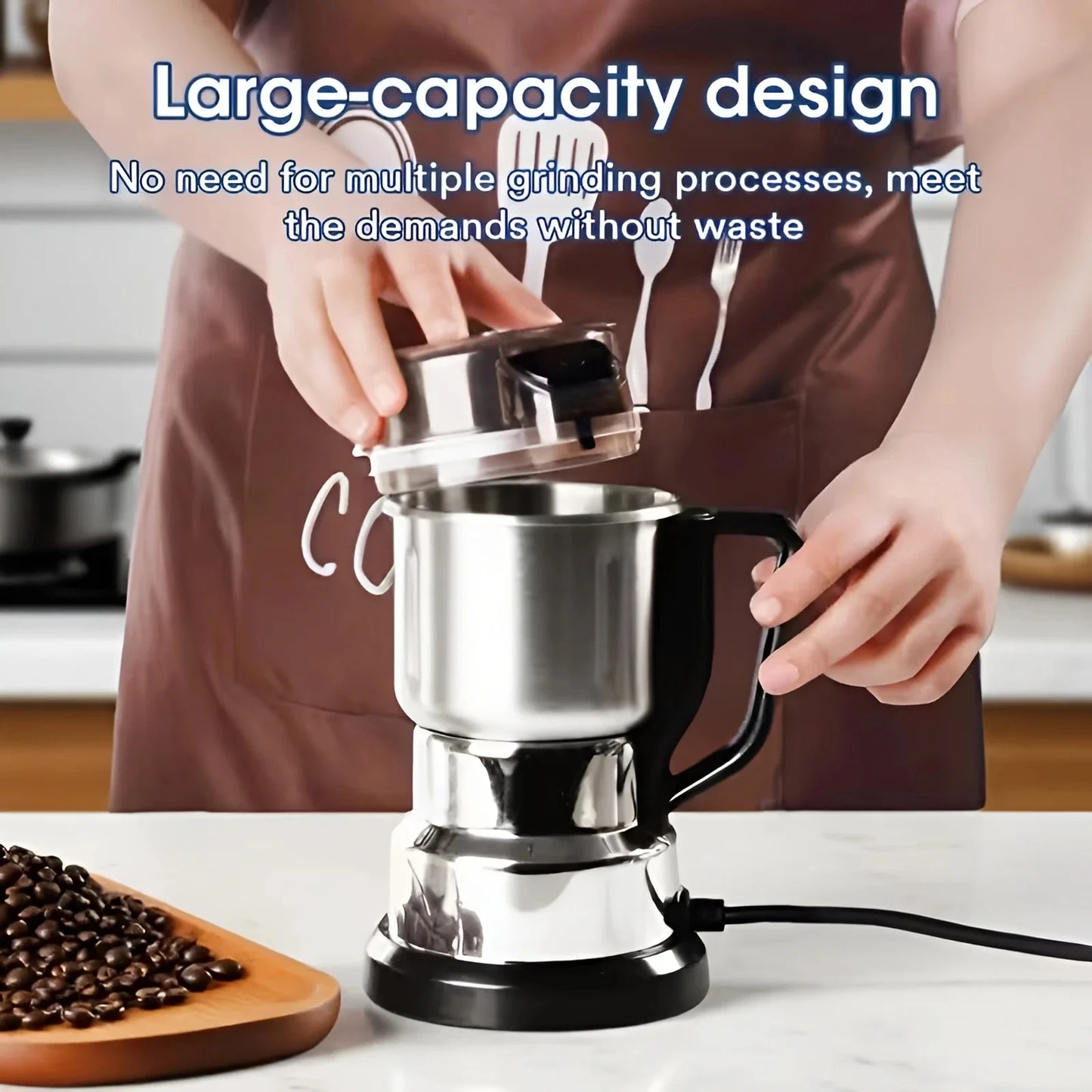 Multi-functional Electric Coffee & Grain Grinder | High-Power Food-Grade