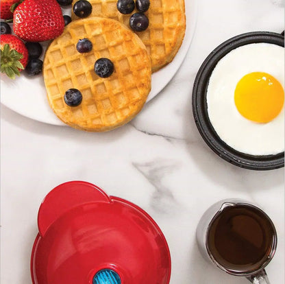 Mini Electric Waffle Maker – Double-Sided Heating, Sandwich & Breakfast Maker | Round & Heart Shape | US/EU/UK