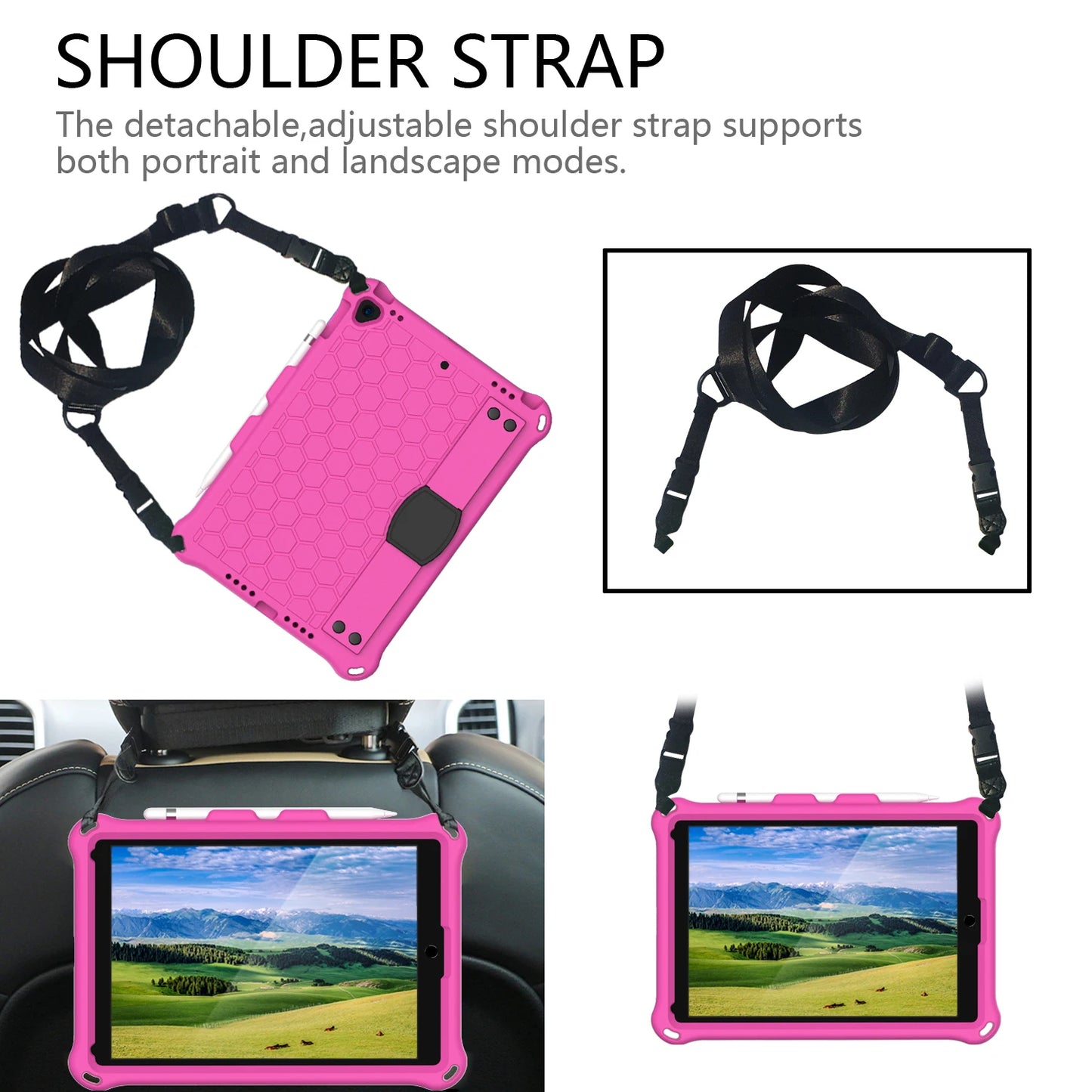 Shockproof iPad Case with Hand Strap & Stand – Fits iPad 10.9, Pro 11, Mini, Air & More
