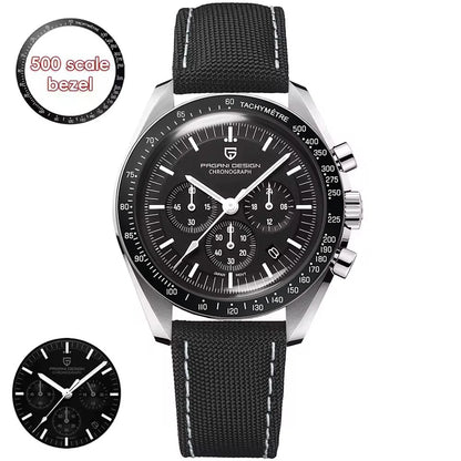 PAGANI DESIGN V5 Moon Men's Watch – Luxury Quartz Chronograph, Waterproof, Stainless Steel, 2026