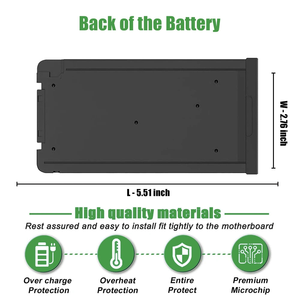 Panasonic TOUGHBOOK CF-54 Replacement Battery 46Wh – CF-VZSU0PW, 11.1V, 3-Cell, Li-Ion