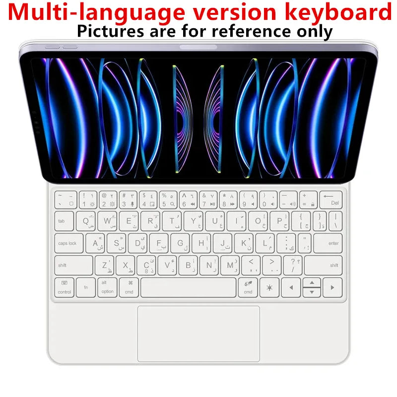 Magic Keyboard for iPad 11th Gen (A16) 2025 | Smart Case | Multi-Language | Black & White | 7 Languages