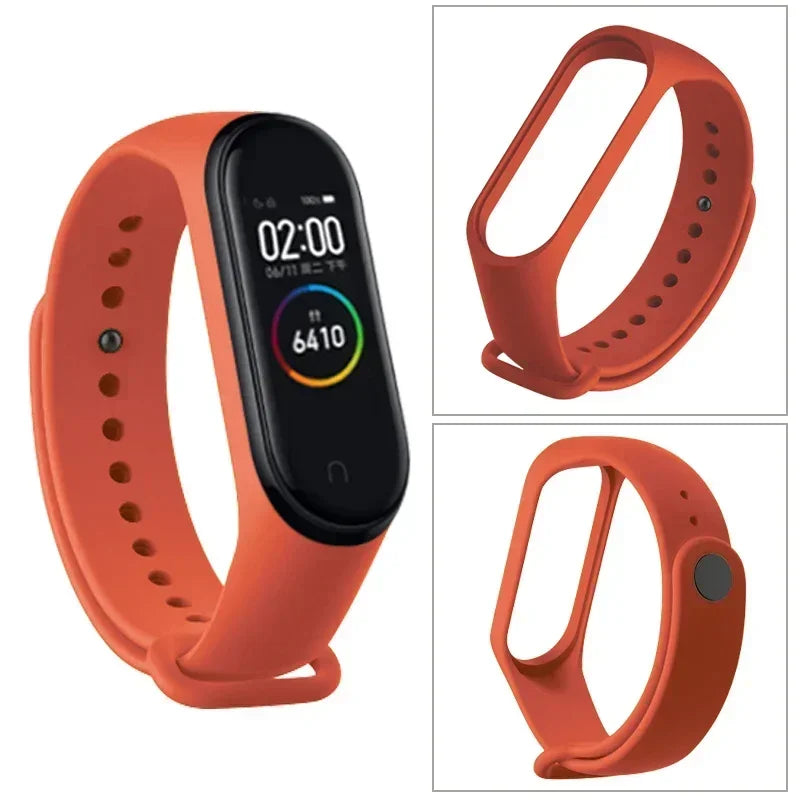 Silicone Watch Strap for Xiaomi Mi Band 3 4 5 6 7 | 24 Colors