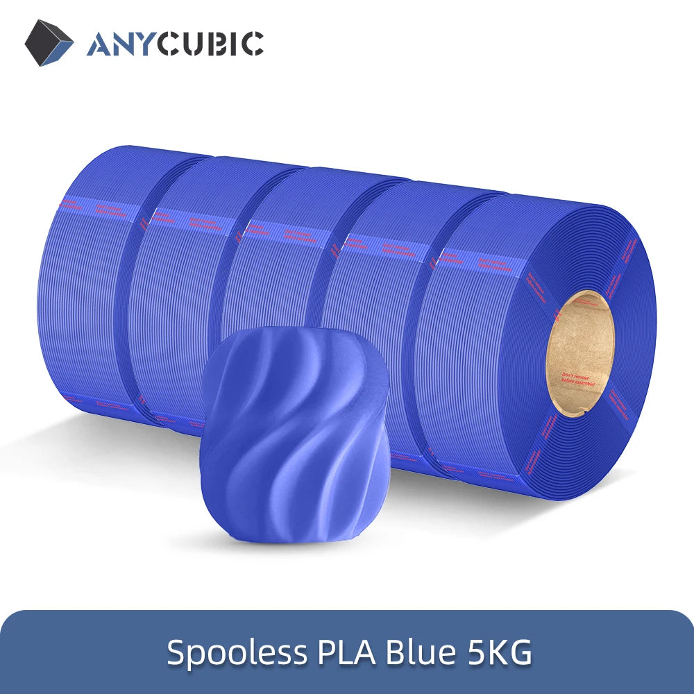 ANYCUBIC 10KG Spooless PLA Filament 1.75mm – Refill for Kobra 3 & S1C