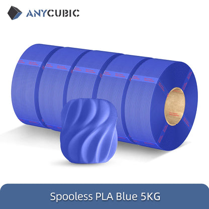 ANYCUBIC 10KG Spooless PLA Filament 1.75mm – Refill for Kobra 3 & S1C