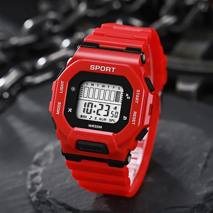 YIKAZE Men's LED Digital Sport Watch – Waterproof, Outdoor Adventure, Multifunctional