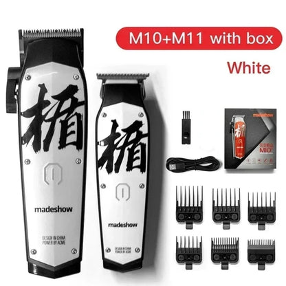 Madeshow M10+ Professional Hair Clipper – 0mm Bald Cut, 7000 RPM, 2200mAh | Barber Set