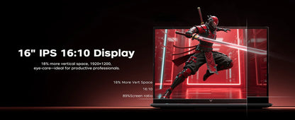 ACEMAGIC 16" Gaming Laptop – AMD Ryzen 9/7, 16/24GB LPDDR5, 512GB SSD, 1920x1200 IPS, Windows 11