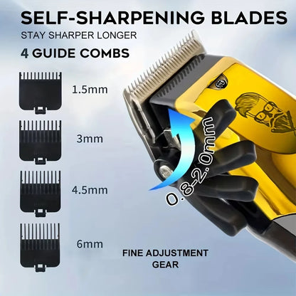 R.E.D. Shopping T9 Vintage men's electric hair clipper and trimmer kit with rechargeable beard and nose trimmer, in black.