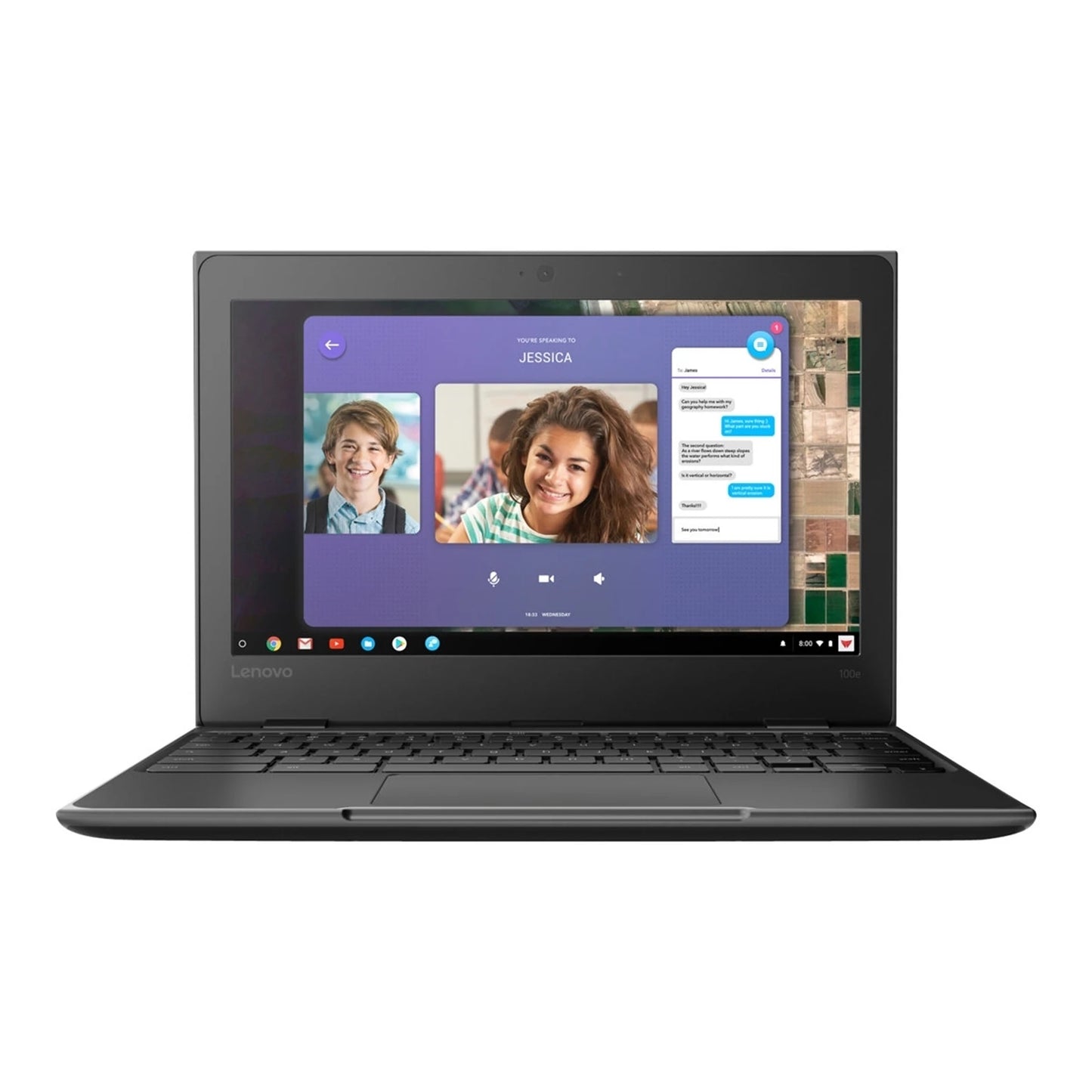 Lenovo Chromebook 100e 11.6" — Intel Celeron N3350, 4GB RAM, 16GB, Certified Refurbished