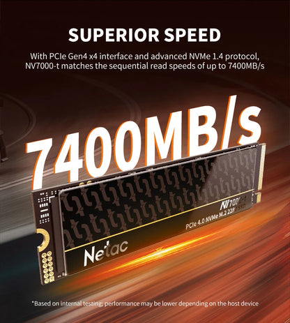 Netac NVMe SSD M.2 2280 PCIe 4.0 | 7400MB/s | 1TB / 2TB / 4TB | For PS5, Laptop & PC