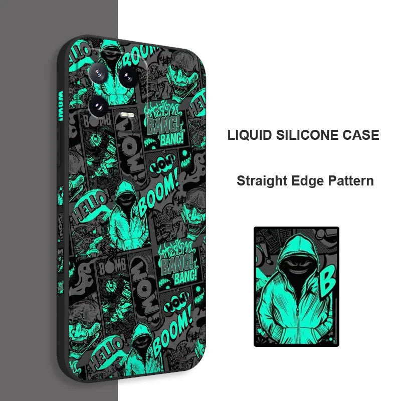 Blackened Clown Silicone Phone Case for Xiaomi Mi 11/12/13/14/15/17 Series