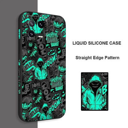 Blackened Clown Silicone Phone Case for Xiaomi Mi 11/12/13/14/15/17 Series