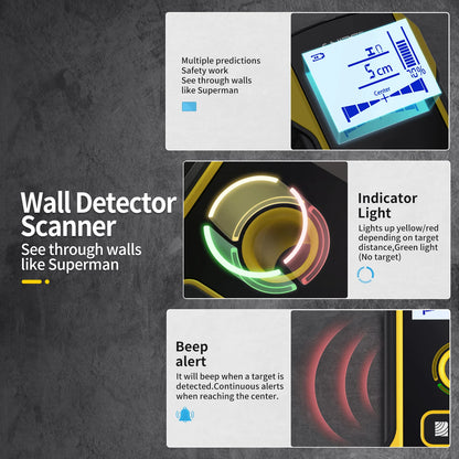 FNIRSI Wall Scanner – Metal Detector for AC Cables, Wires & Wood Studs