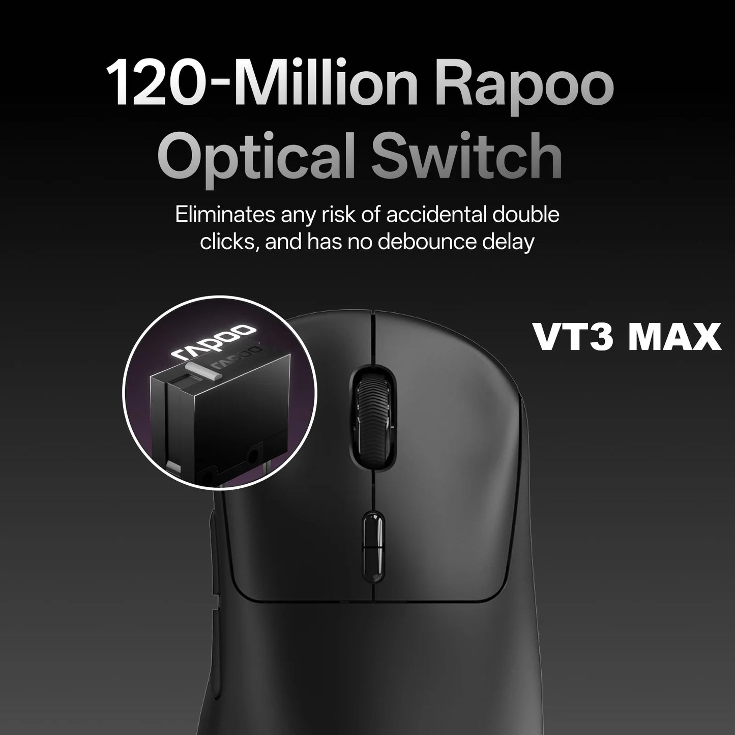 Rapoo VT3 GEN-2 Wireless Gaming Mouse – 53g, 8KHz, 26000DPI, 10 Buttons