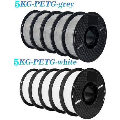 KINGROON 10KG 3D Printer Filament Bundle – PLA & PETG, 1.75mm Mixed Colors