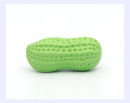 Peanut Squeaky Dog Chew Toy | TPR Teeth Cleaning Interactive Pet Toy