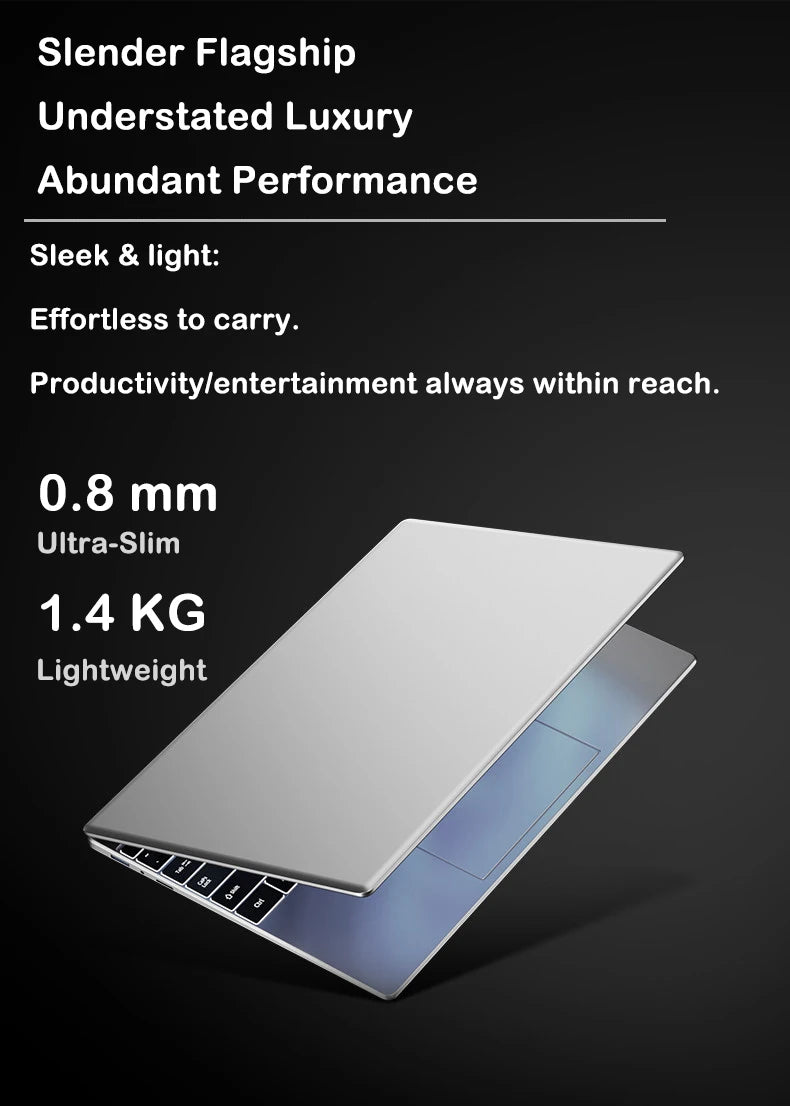 Ultra Slim Laptop 15.6" – Intel Core i9-9900, 32GB RAM, 2TB SSD, Windows 11 Pro, Full HD