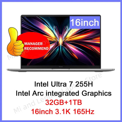 Xiaomi Redmi Book Pro 16 2025 – Intel Ultra5 225H / Ultra7 255H, 32GB RAM, 1TB SSD, 2.5K/3.1K 120Hz/165Hz