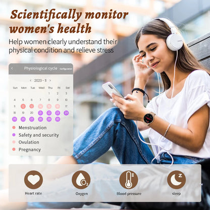 LIGE Bluetooth Smart Watch for Women – Custom Dial, Sport Fitness Tracker, iOS & Android (2026)