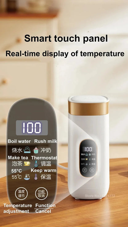 650ml Portable Electric Travel Kettle – 400W, Temperature Control, Auto Keep Warm | Office & Travel Teapot