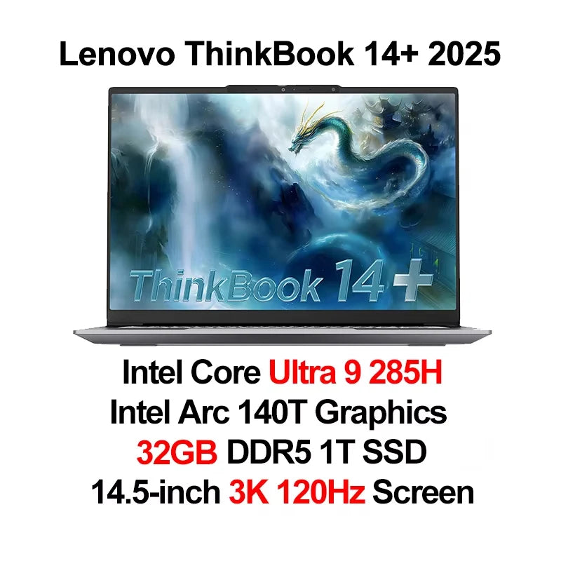 Lenovo ThinkBook 14+ 2025 Laptop | Intel Ultra 5/7/9 | Intel Arc 130T/140T | 32GB DDR5 | 1TB SSD | 14.5" 120Hz