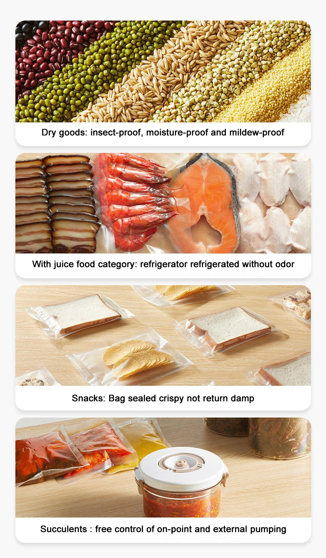 Xiaomi MIJIA Vacuum Sealer – 70kPa, Dry/Moist Modes, 10 Bags Included, 220V EU